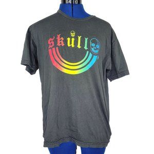 Christopher Rainbow Skull T Shirt Size Medium